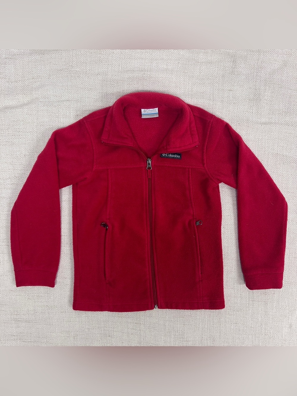 Columbia Youth Red Full Zip Fleece Jacket Size S (8)